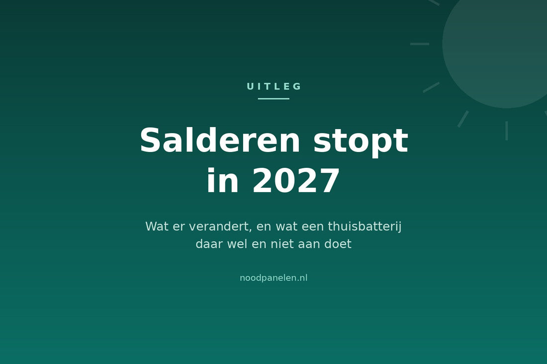 Salderen stopt in 2027: wat er verandert