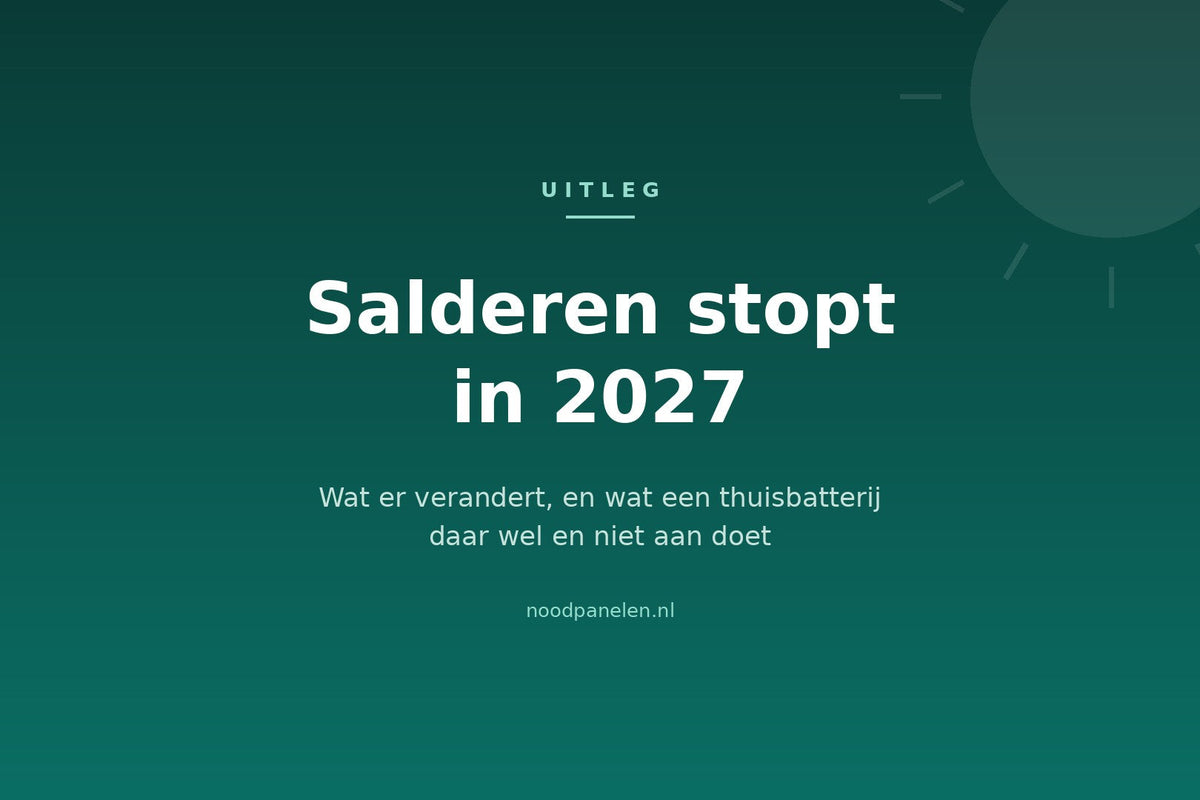 Salderen stopt in 2027: wat er verandert
