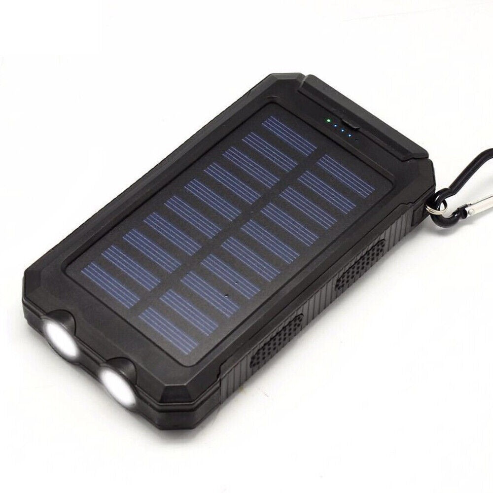 Solar Powerbank 10.000 mAh – waterdicht, met LED-zaklamp en dubbele USB