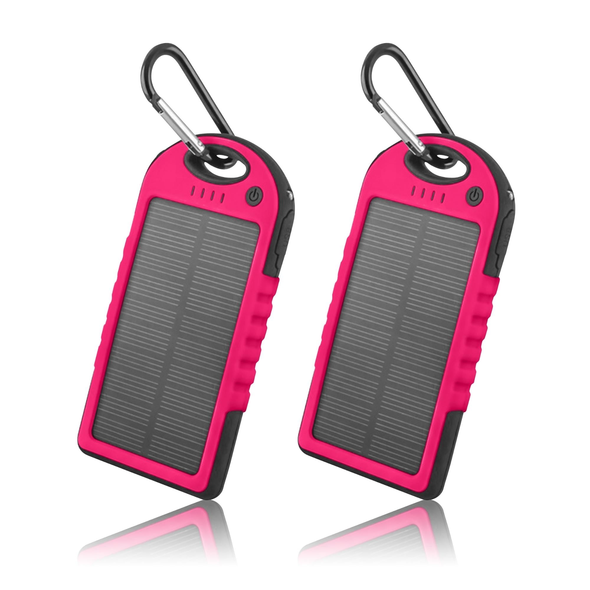 Solar powerbank 5.000 mAh – set van 2, dubbele USB