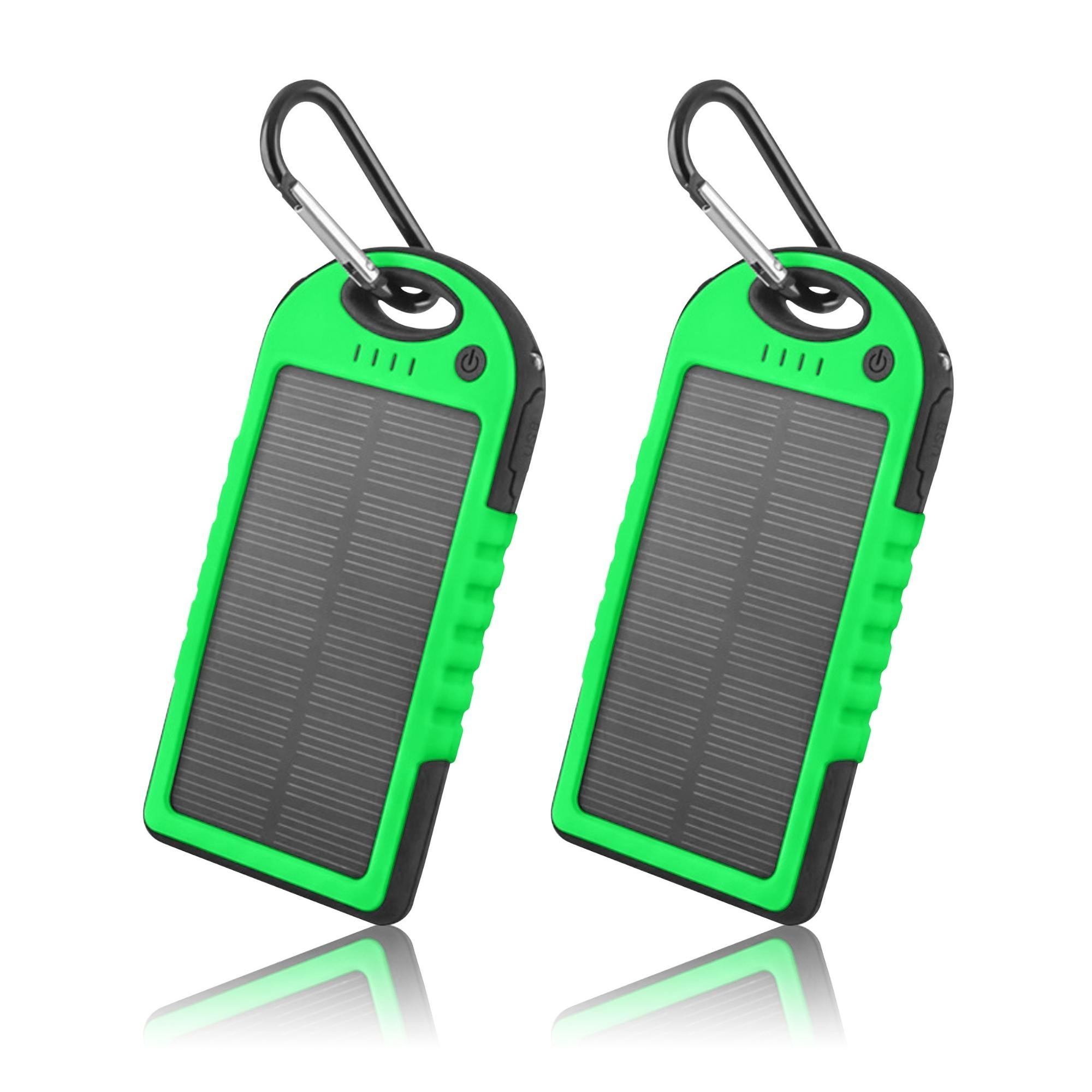 Solar powerbank 5.000 mAh – set van 2, dubbele USB