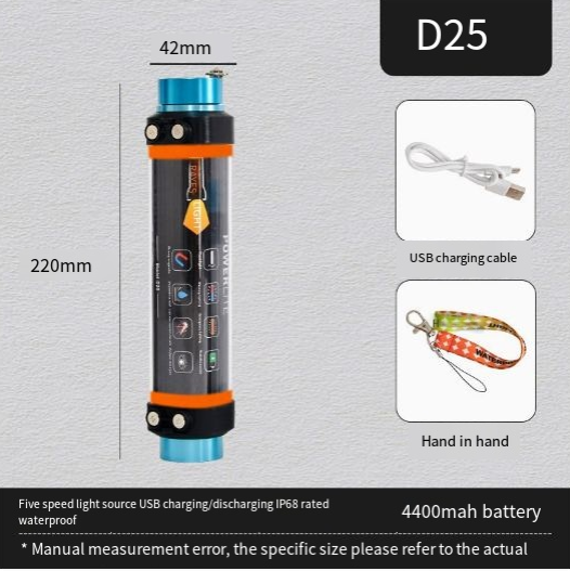 Campinglamp waterdicht – bereik tot 200 meter, USB oplaadbaar