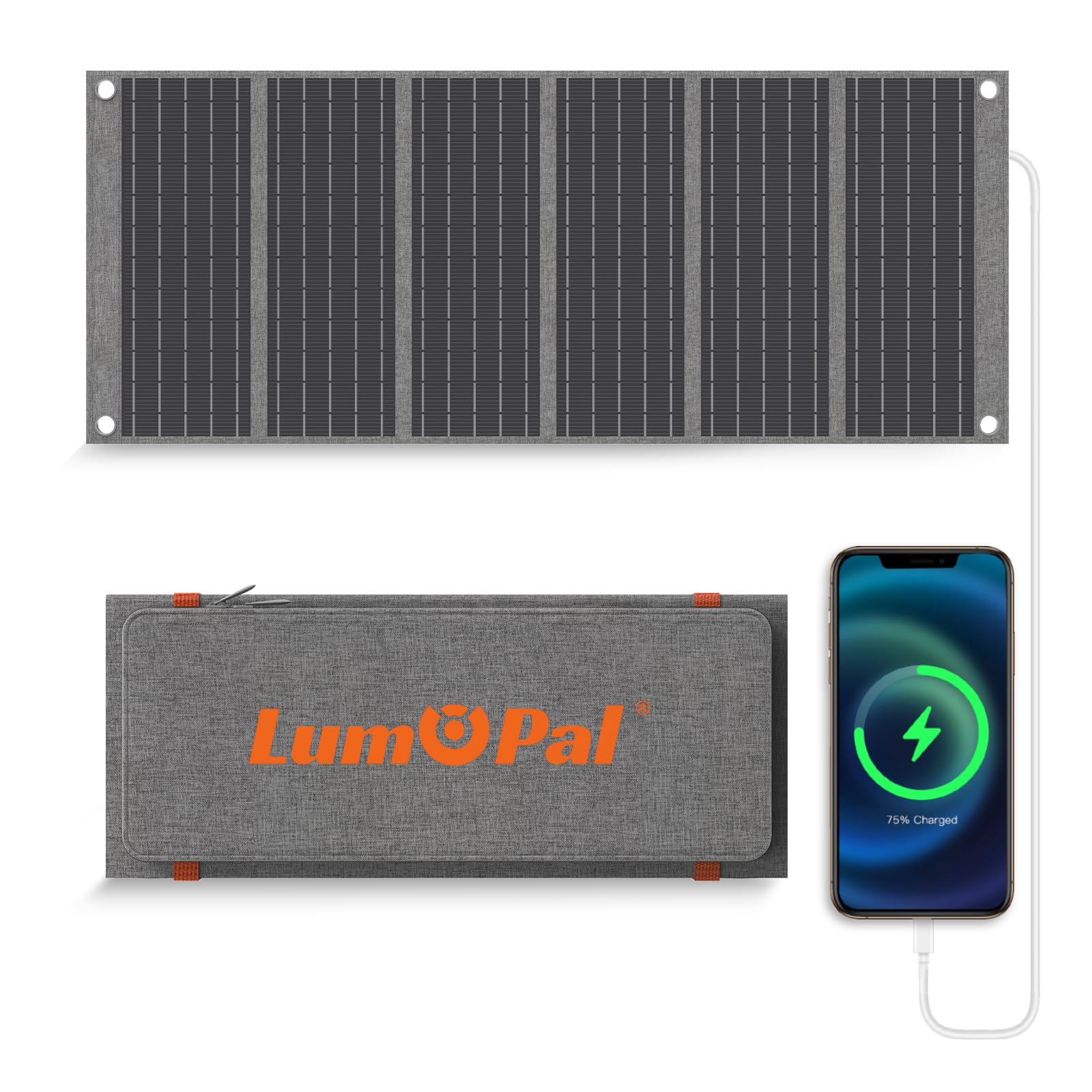 Opvouwbaar zonnepaneel 30W – USB-C PD 30W & USB-A