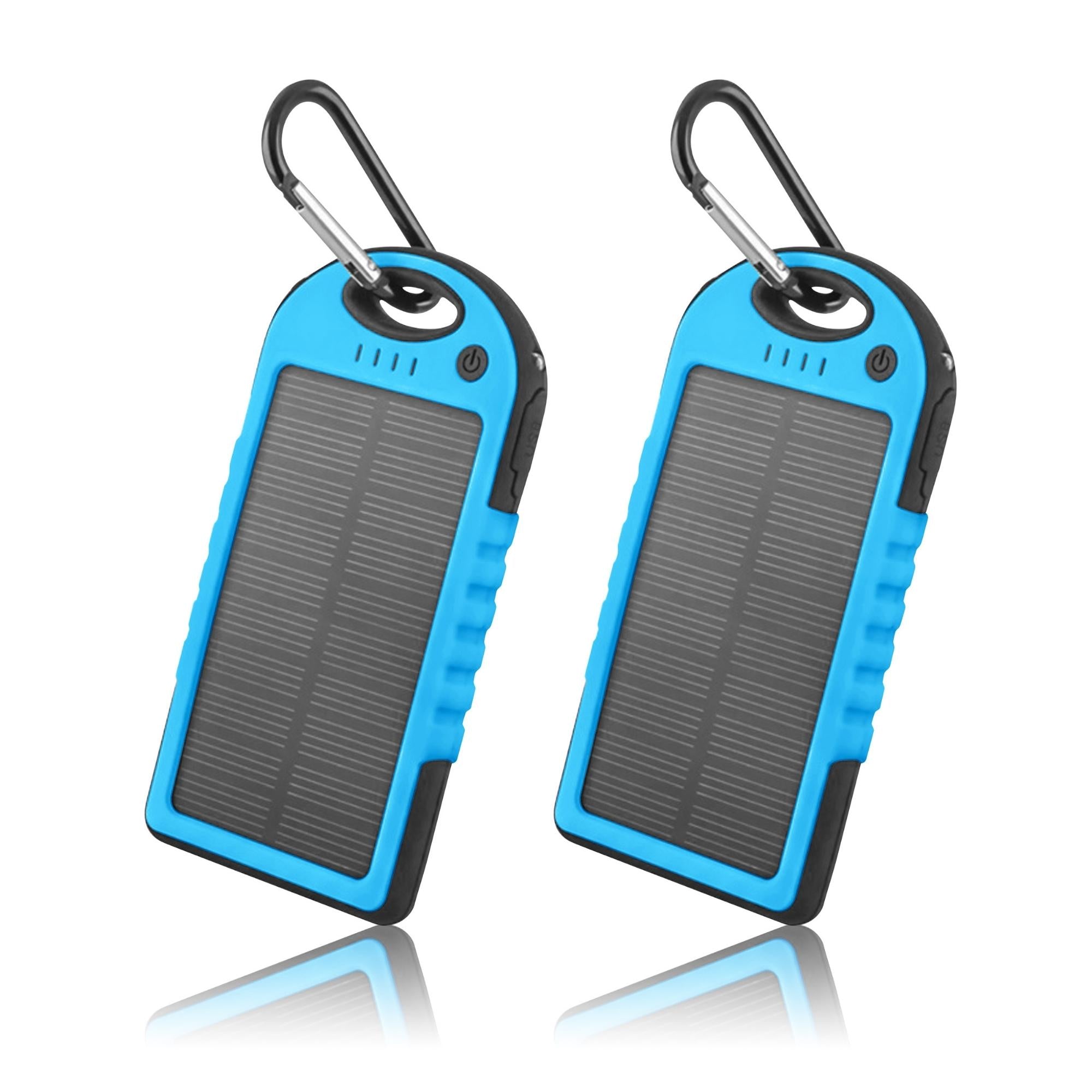 Solar powerbank 5.000 mAh – set van 2, dubbele USB