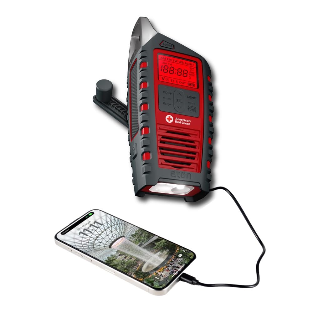 Eton Odyssey noodradio – zwengel & zonnepaneel, AM/FM/kortegolf, bluetooth