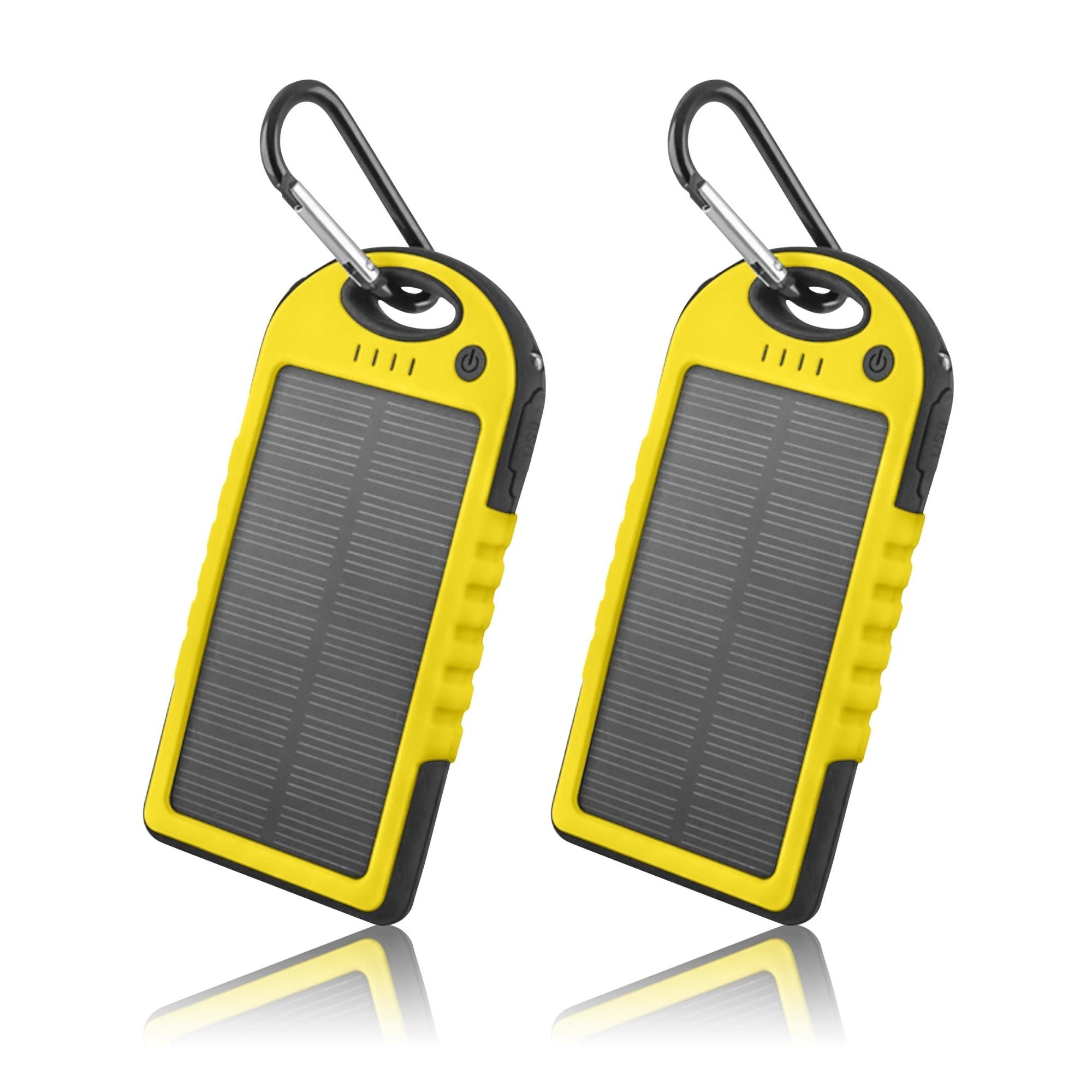Solar powerbank 5.000 mAh – set van 2, dubbele USB