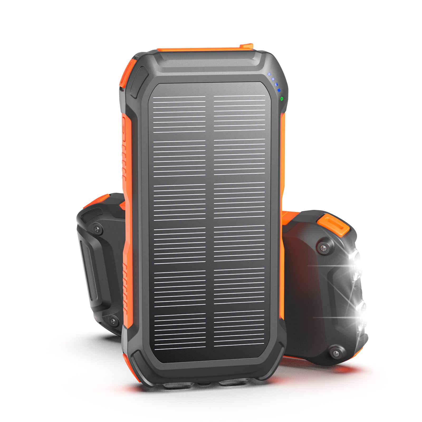 Solar powerbank 26.800 mAh – 3 poorten, 15W & zaklamp