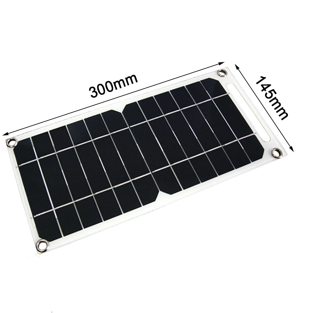 Draagbaar zonnepaneel 6V met USB – 300 × 145 mm