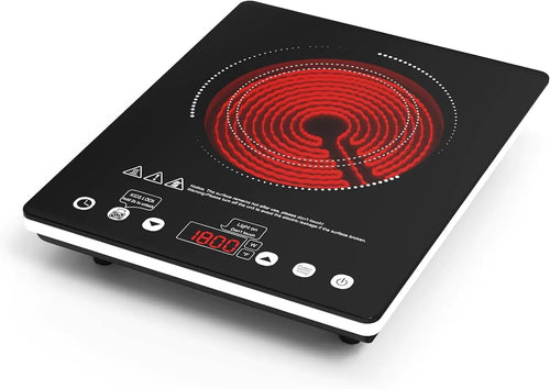 Keramische kookplaat 1 pit 1800W – timer & kinderslot