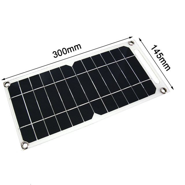 Draagbaar zonnepaneel 6V met USB – 300 × 145 mm
