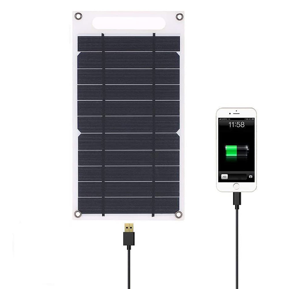 Draagbaar zonnepaneel 6V met USB – 300 × 145 mm