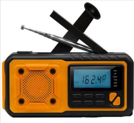 Noodradio met zwengel en zonnepaneel – 4.000 mAh, digitaal scherm