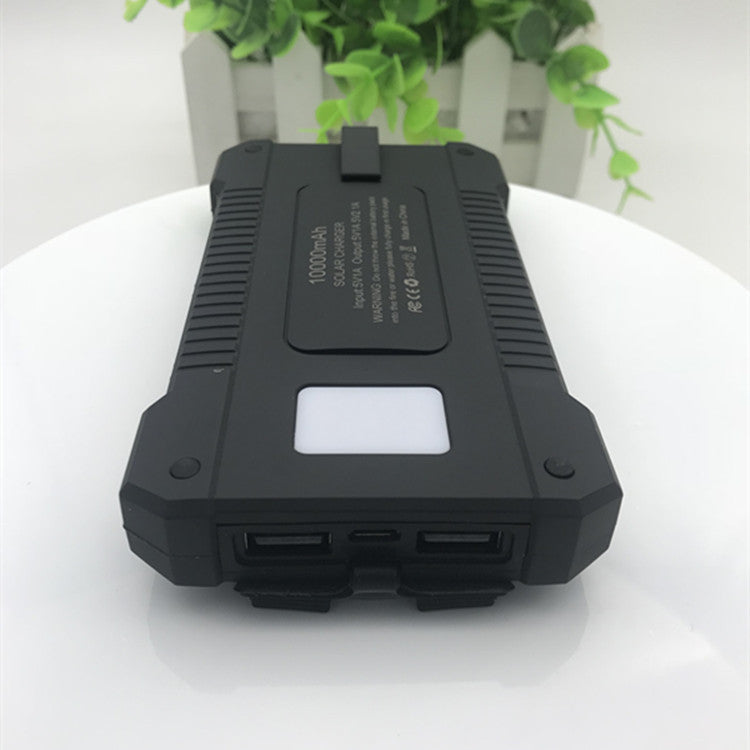 Solar powerbank 8.000 mAh – 9 LED-lampjes, twee USB-uitgangen