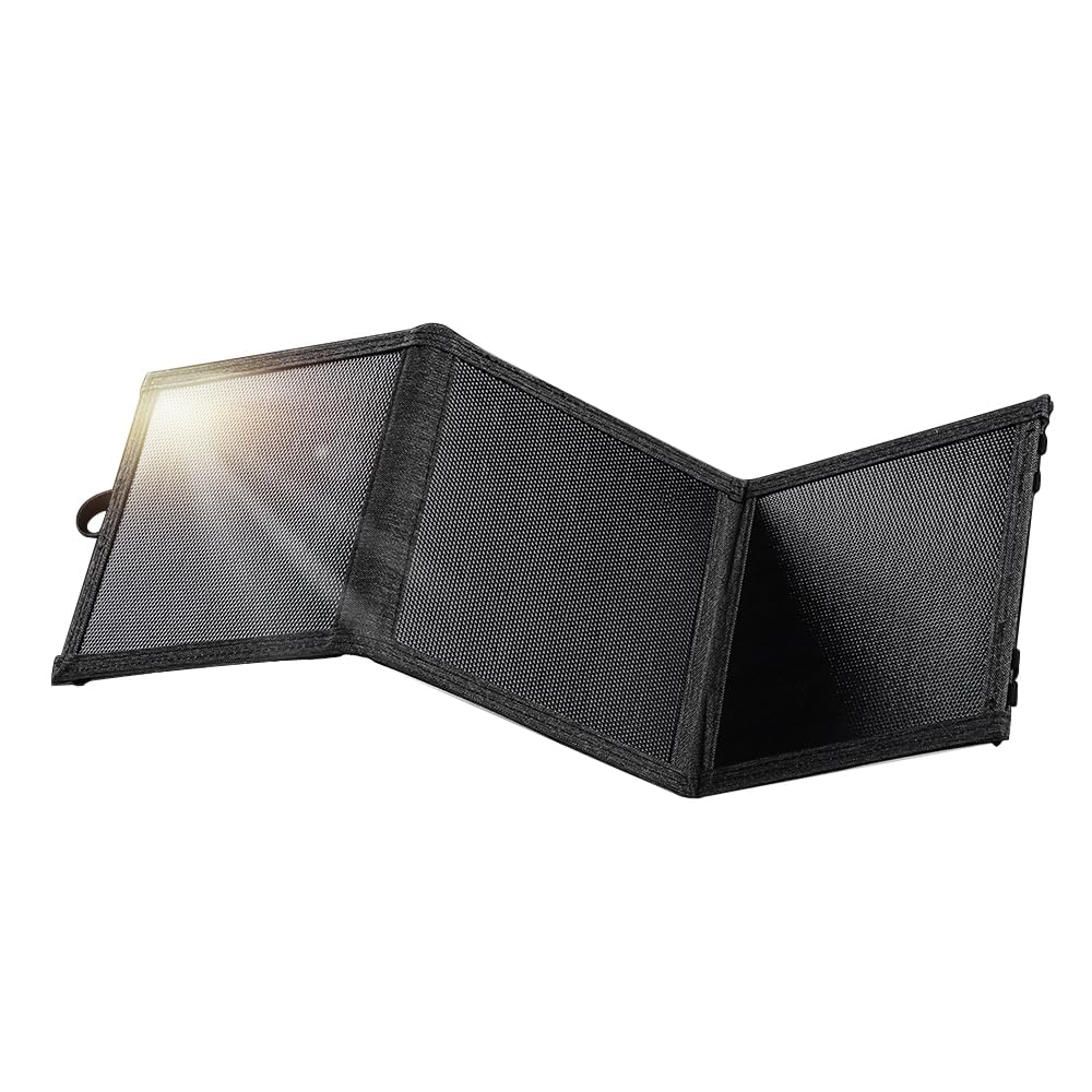 Opvouwbaar zonnepaneel 15W – monokristallijn, USB & USB-C