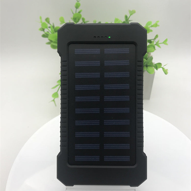 Solar powerbank 8.000 mAh – 9 LED-lampjes, twee USB-uitgangen