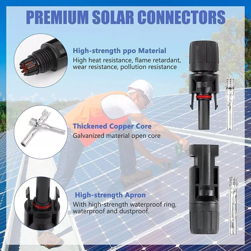 Solar kabelconnectoren – set male/female voor zonnepanelen