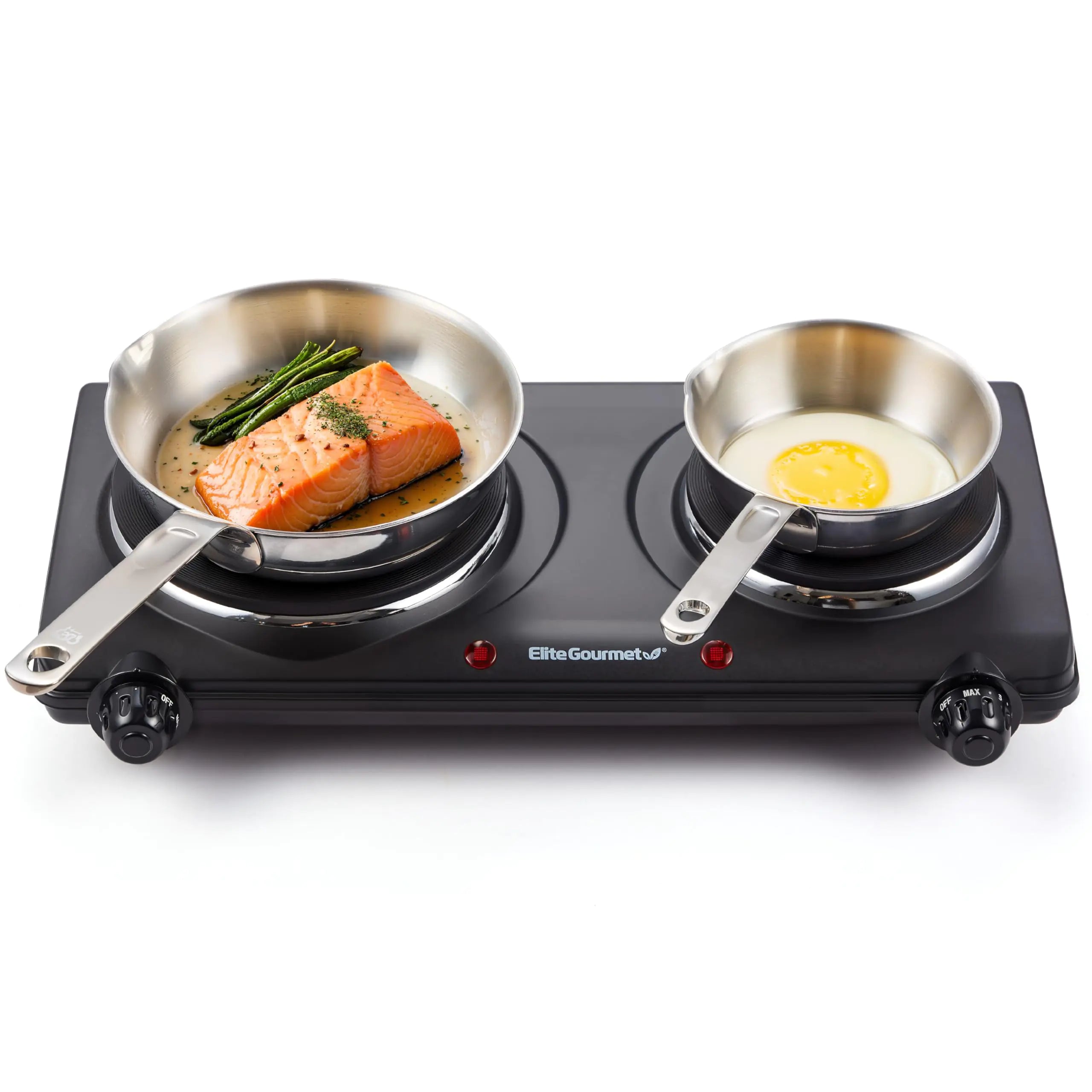 Elite Gourmet dubbele kookplaat 1500W – gietijzer