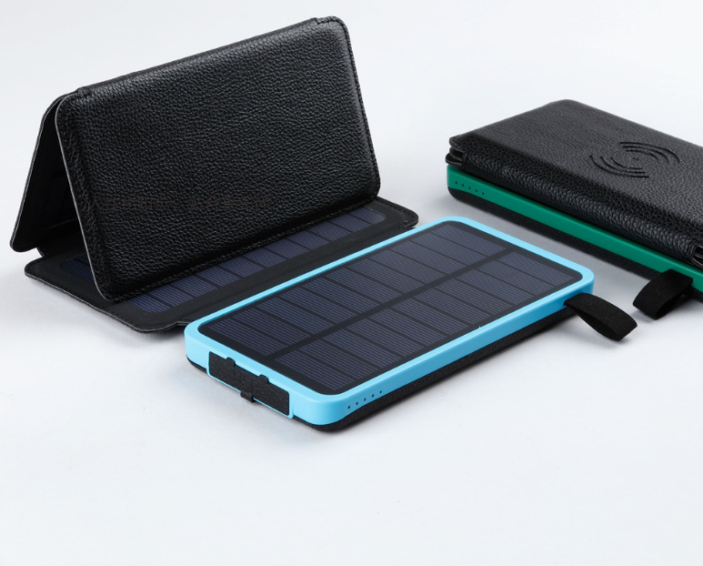 Opvouwbare solar powerbank 10.000 mAh – 2, 3 of 4 zonnepanelen, draadloos laden