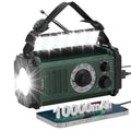 Noodradio met zwengel & zonnepaneel – 10.000 mAh, AM/FM