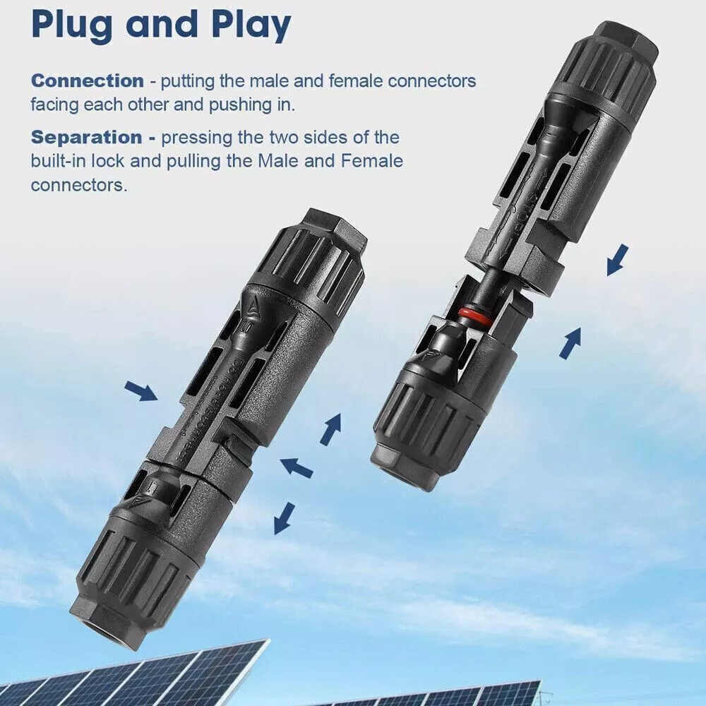 Solar kabelconnectoren – set male/female voor zonnepanelen