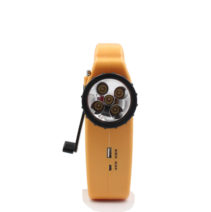 Noodradio met zwengel – 4 manieren opladen, 90 dB alarm en telefoonlader