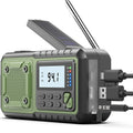 Noodradio met zwengel & zonnepaneel – 5000 mAh powerbank, AM/FM, SOS-alarm